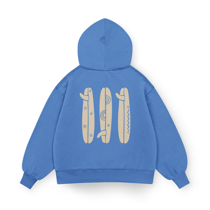 Felpa oversize con cappuccio Boho Surfboard