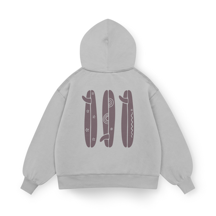 Felpa oversize con cappuccio Boho Surfboard