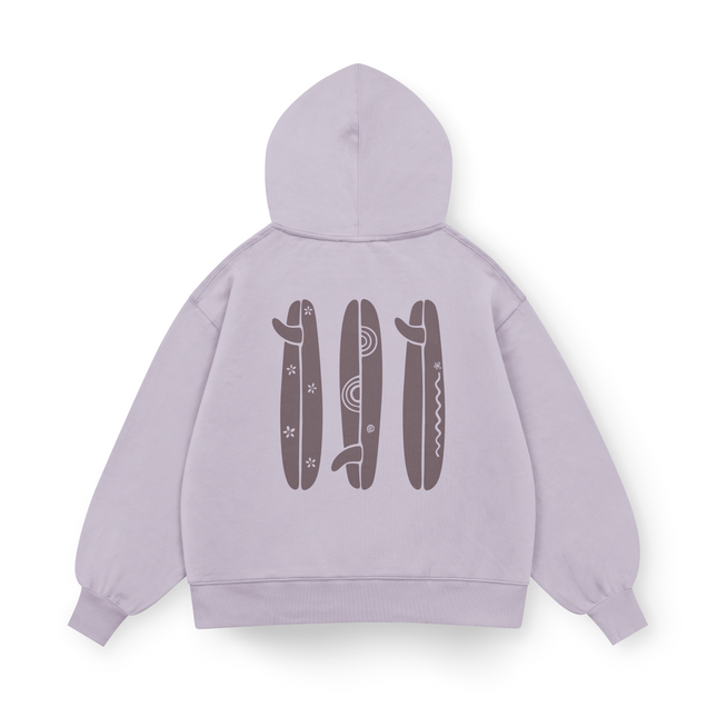 Felpa oversize con cappuccio Boho Surfboard