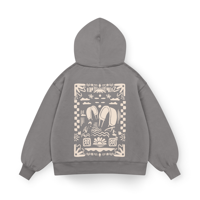 Felpa con cappuccio Boho Beach Oversized
