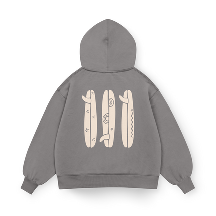 Felpa oversize con cappuccio Boho Surfboard