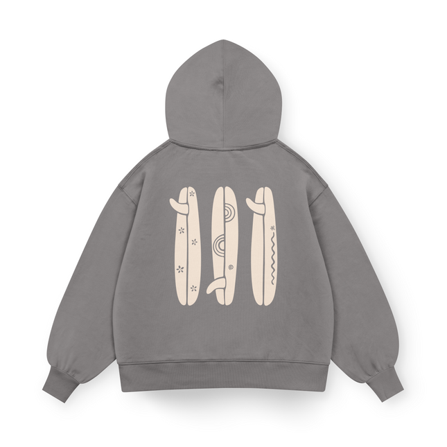 Felpa oversize con cappuccio Boho Surfboard