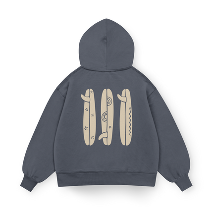Felpa oversize con cappuccio Boho Surfboard
