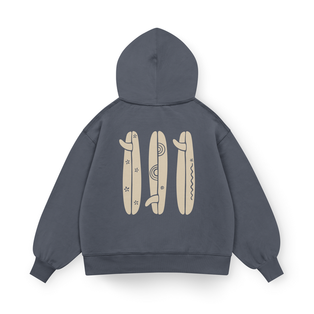Felpa oversize con cappuccio Boho Surfboard