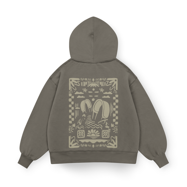 Felpa con cappuccio Boho Beach Oversized