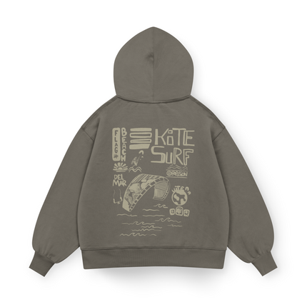 Flag Beach Hoodie Oversized