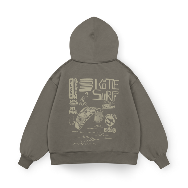 Flag Beach Hoodie Oversized