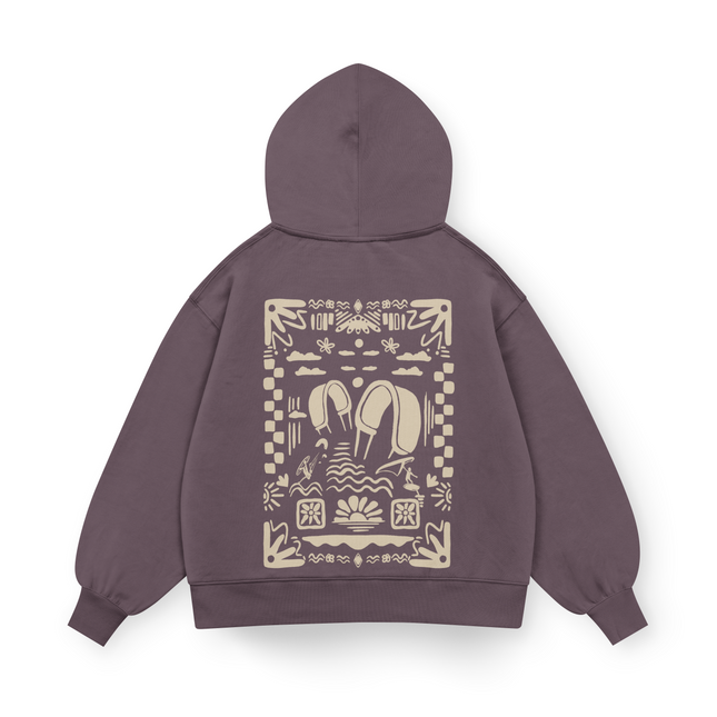 Felpa con cappuccio Boho Beach Oversized