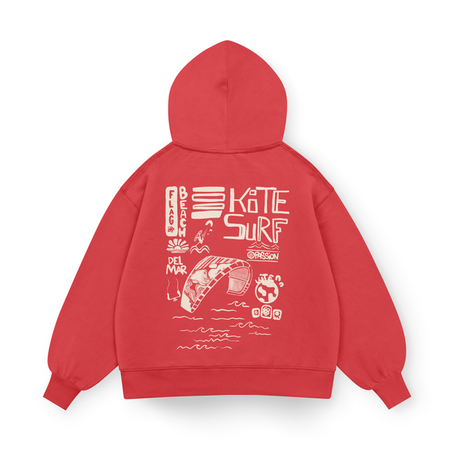 Flag Beach Hoodie Oversized