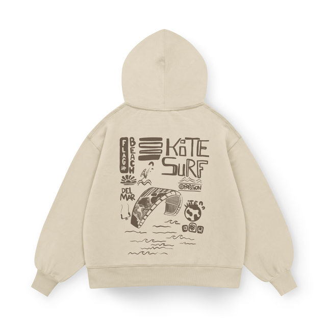 Flag Beach Hoodie Oversized