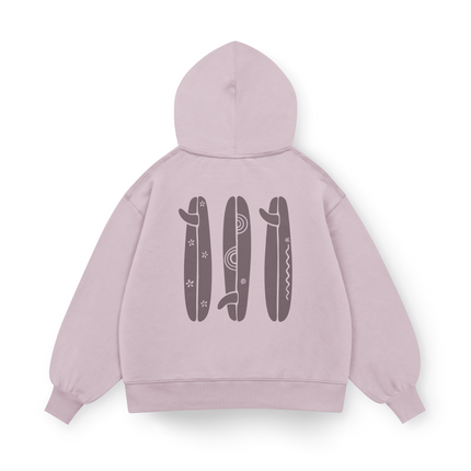 Felpa oversize con cappuccio Boho Surfboard