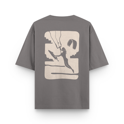 T-Shirt Oversized con Stampa Frontale
