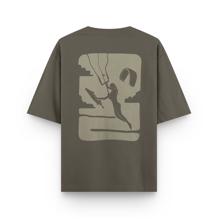 T-Shirt Oversized con Stampa Frontale