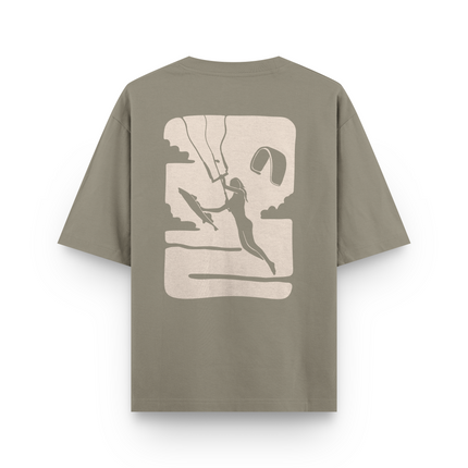 T-Shirt Oversized con Stampa Frontale