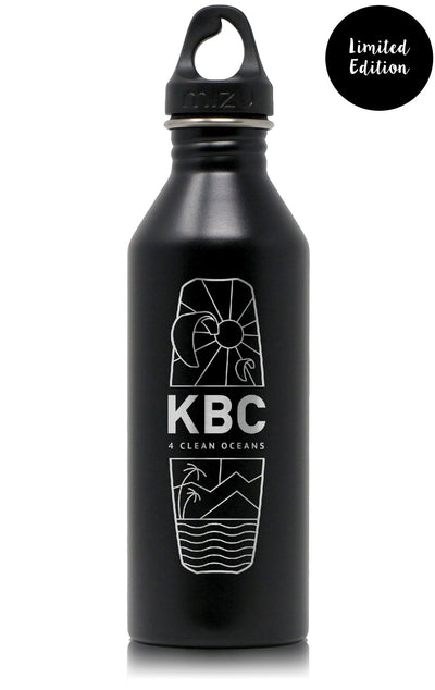 KBC Water Bottle 4CLEAN OCEANS [Design: BOARD] Black (LASER ETCHING) 780 ml